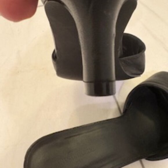 NWOT Banana Republic Genuine Leather kitten heal sandals black sz 10 - Picture 6 of 10